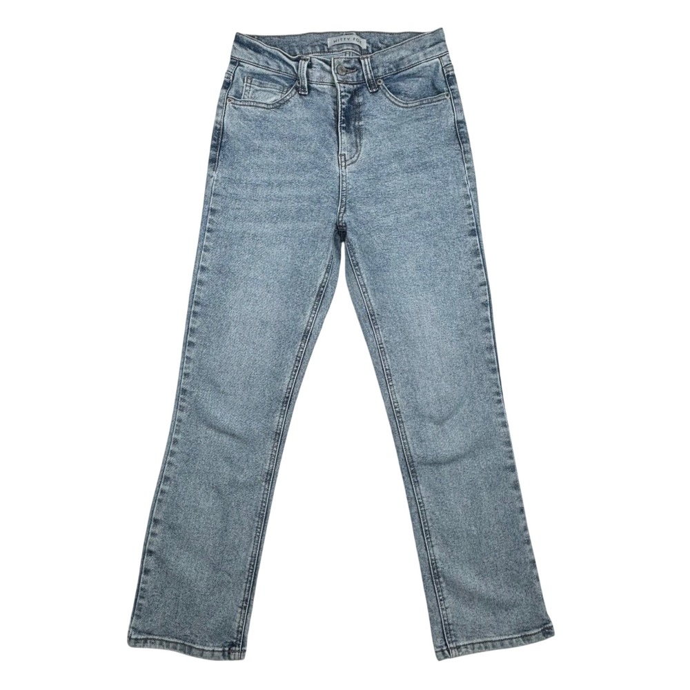 Witty Fox Straight Leg High Rise Jeans Womens‎ 1 / 26 Acid Wash Light Blue